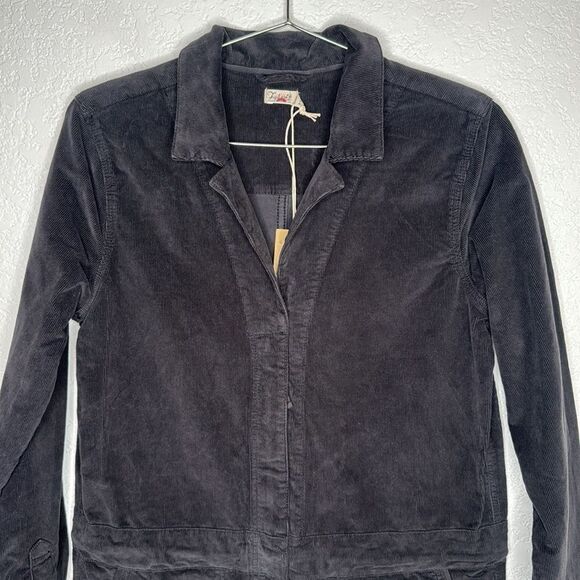 NWT FAHERTY STRETCH CORDUROY UTILITY JUMPSUIT IN WASHED BLACK Small - Picture 4 of 15